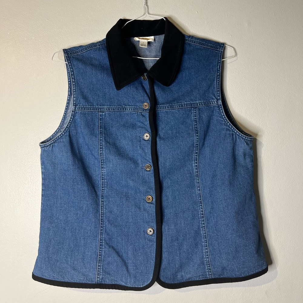 Vintage Talbots denim vest button up